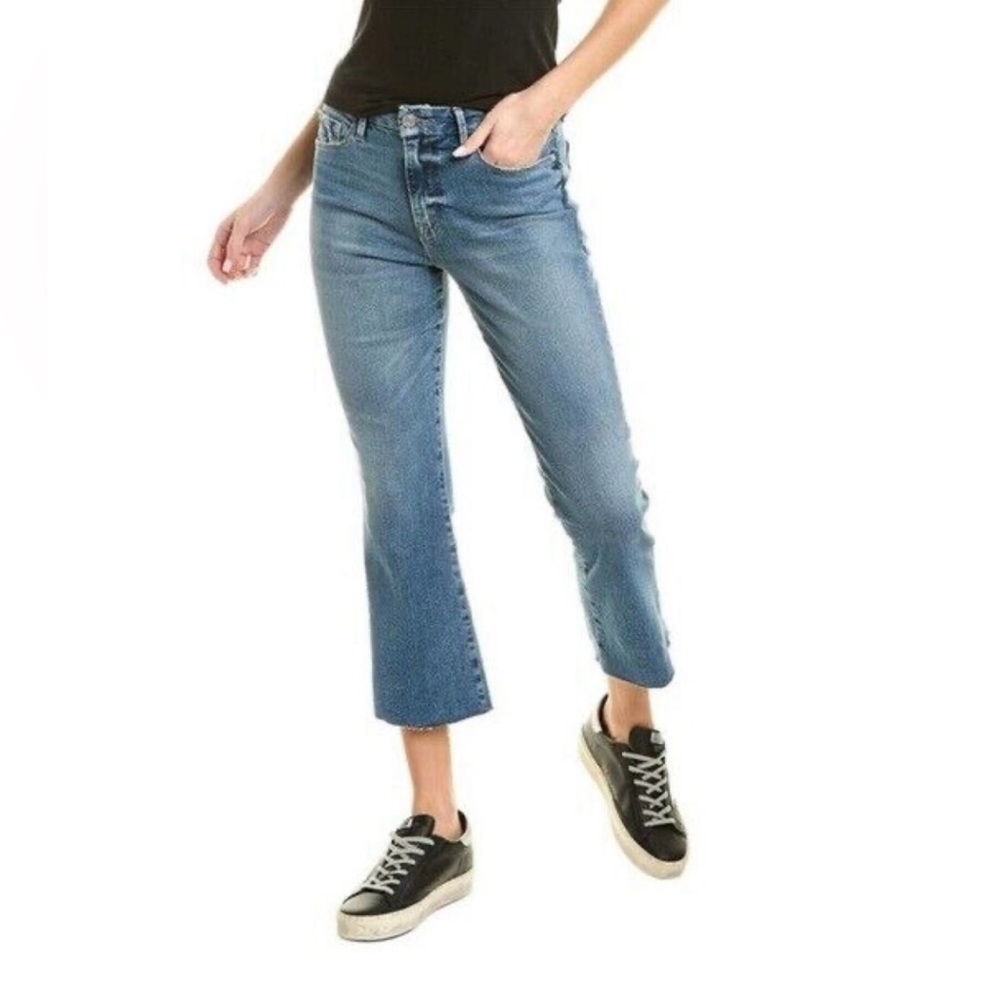 LAST CHANCE! FRAME Denim Le Crop Mini Boot No Rips Jeans in Cairo, Size 26 - Picture 2 of 10